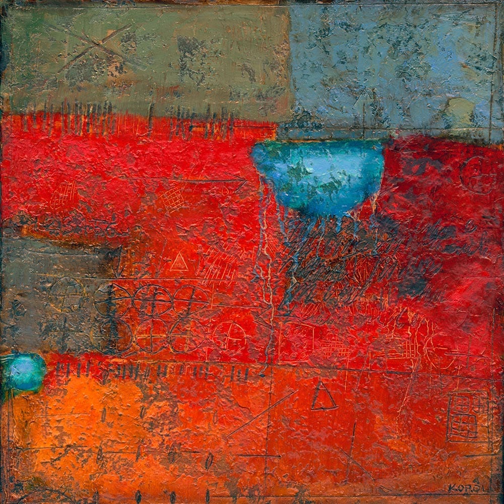 Abstract art with blue cloud